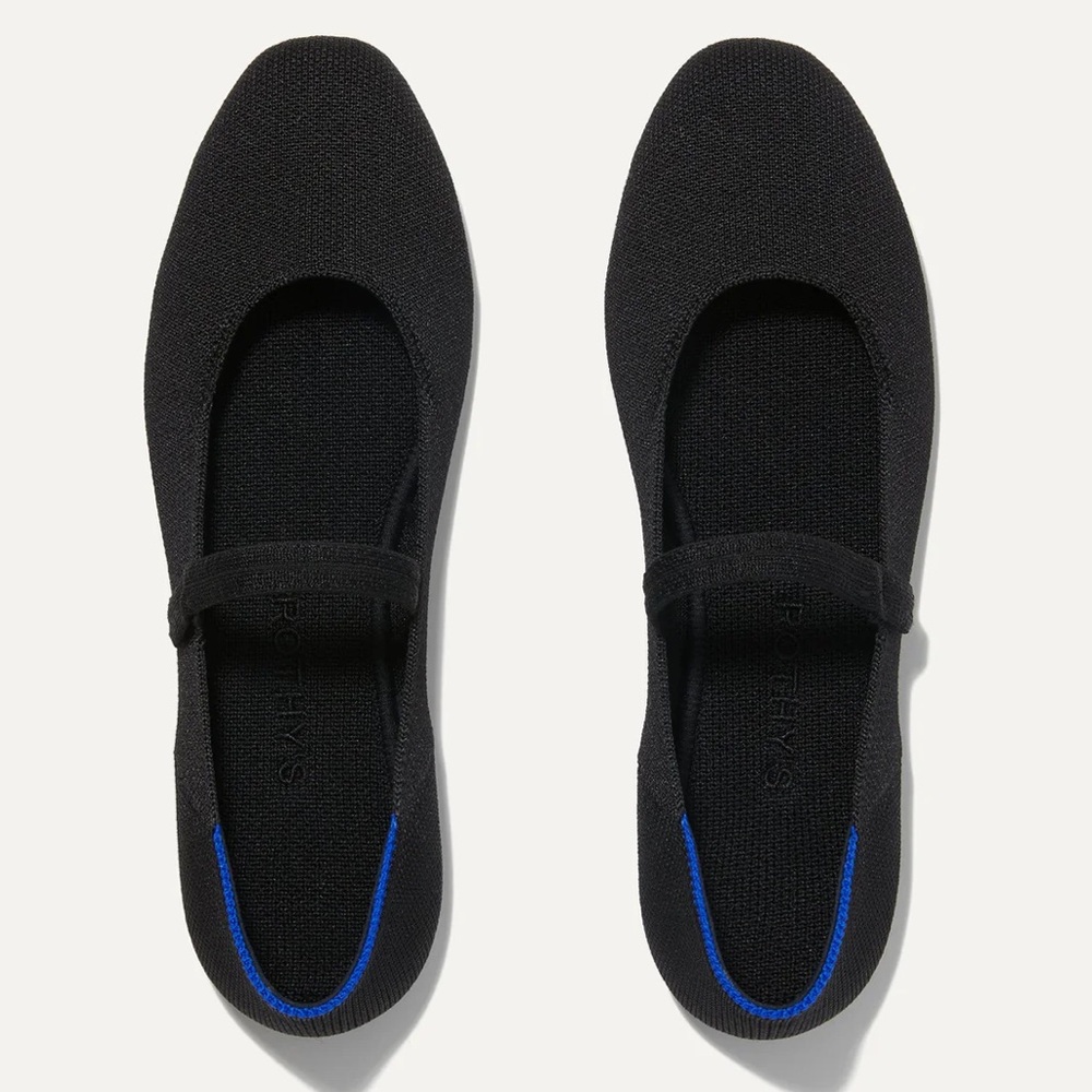 Rothy’s Women’s Black The Square Mary Jane Flat NWOT Size 7